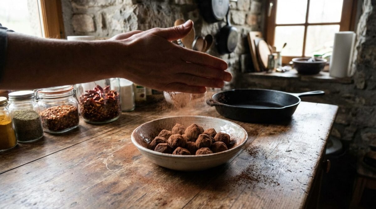 découvrez notre recette de truffes chocolat-piment : une gourmandise fondante au cacao intense qui éveille vos papilles avec une touche épicée irrésistible.