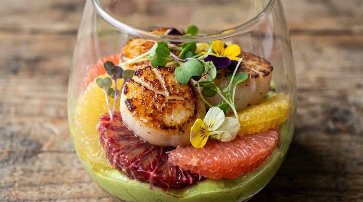 découvrez la verrine de noix de saint-jacques aux agrumes, une entrée alliant fraîcheur et finesse pour un début de repas élégant et savoureux.