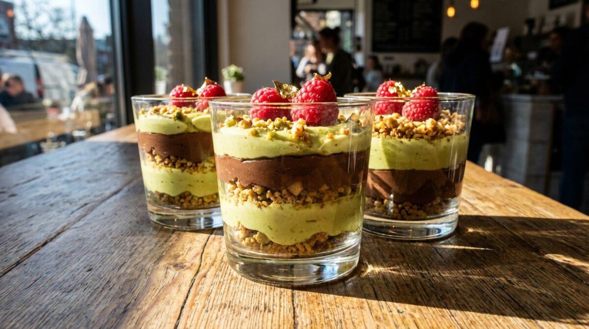 découvrez les verrines pistache chocolat, un dessert ultra gourmand qui séduit à chaque dégustation. parfait pour impressionner vos invités avec une saveur irrésistible et une présentation élégante.