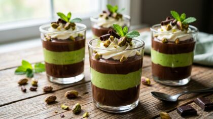 découvrez les verrines pistache chocolat, un dessert ultra gourmand qui séduit à chaque dégustation par son mariage parfait de saveurs et sa présentation élégante.