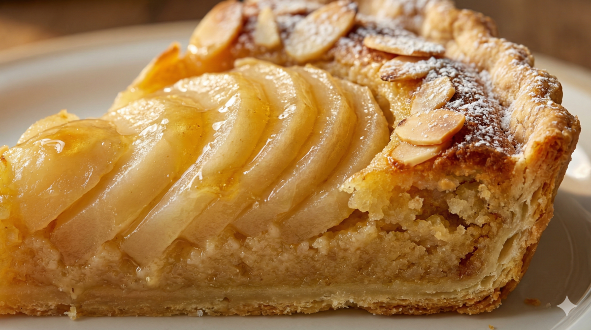 Amandine aux poires facile, une tarte fondante et parfumée