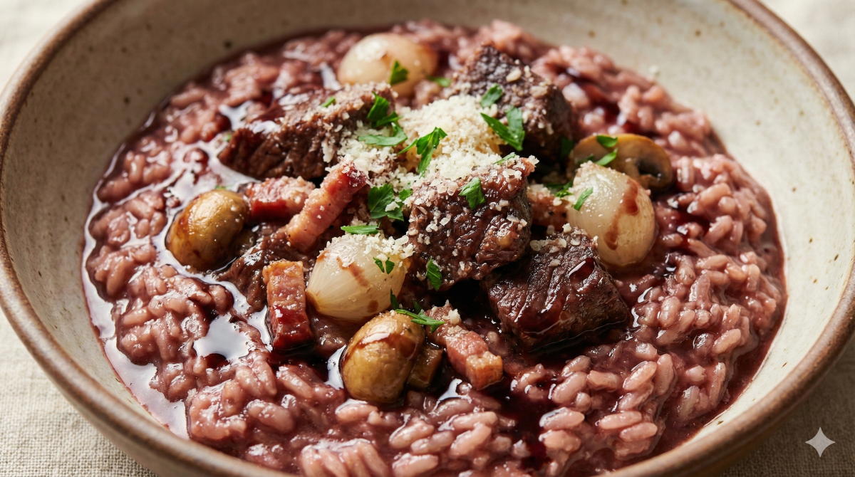 Ce risotto façon bœuf bourguignon de Cyril Lignac intrigue tout le monde… puis devient une obsession
