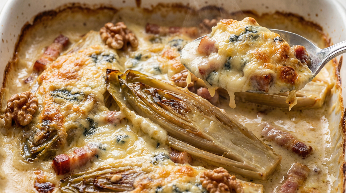 Ce gratin fondant et gratiné au bleu d’Auvergne est un véritable câlin gourmand en plein hiver