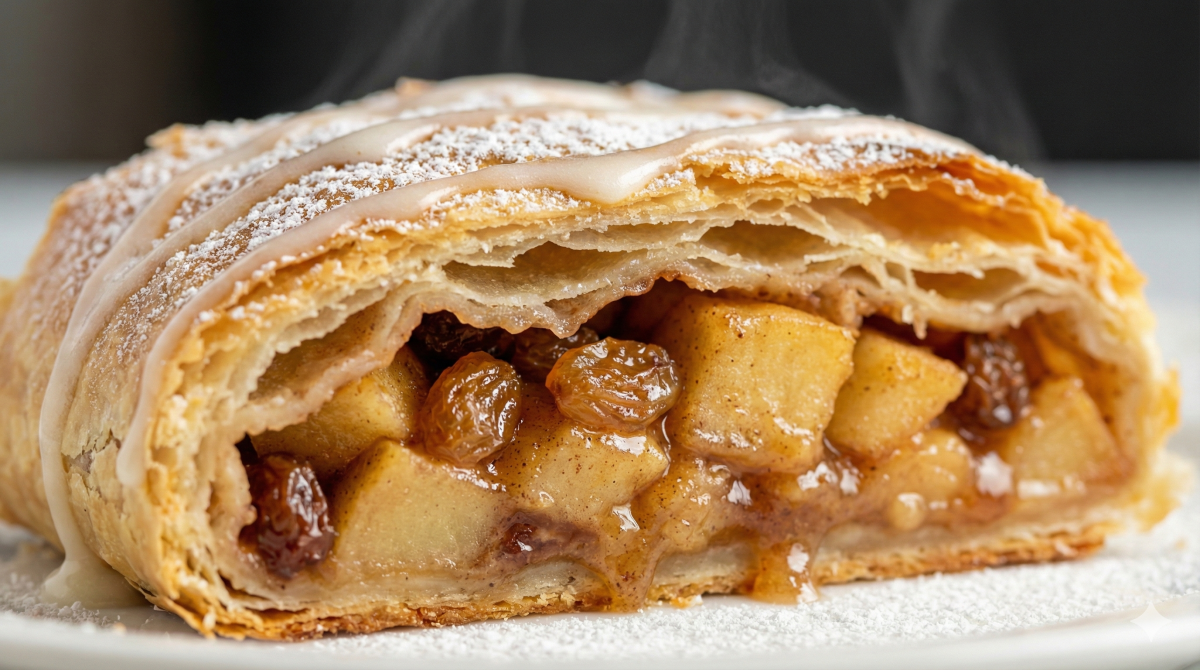 Ce strudel aux pommes doré et croustillant va devenir votre dessert préféré