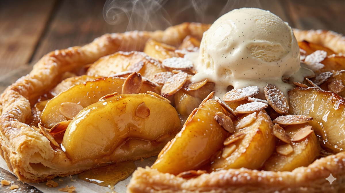 La recette de la tarte aux pommes et amandes caramélisées qui fait toujours sensation