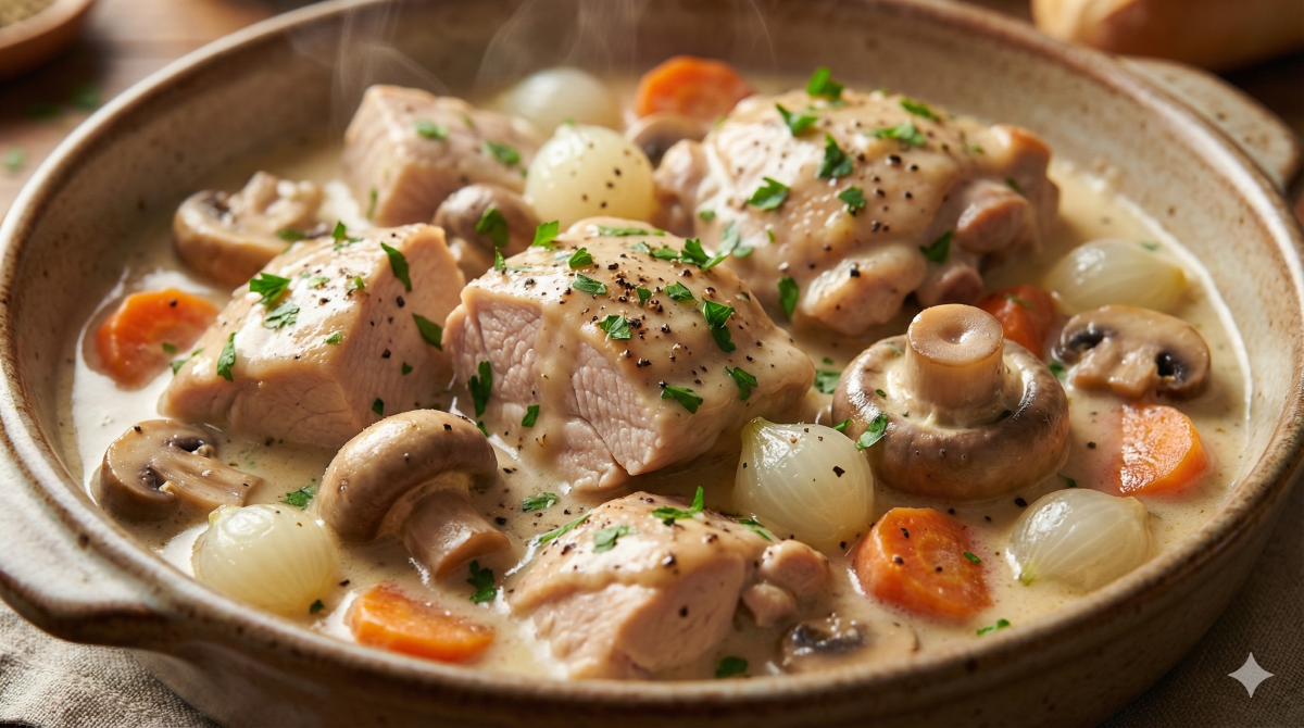 La traditionnelle blanquette de dinde : un voyage gourmand aux saveurs d’antan