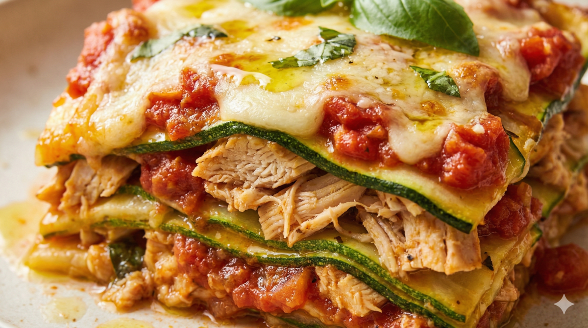 Lasagnes courgettes tomate poulet : le plat complet et savoureux qui plaît à toute la famille