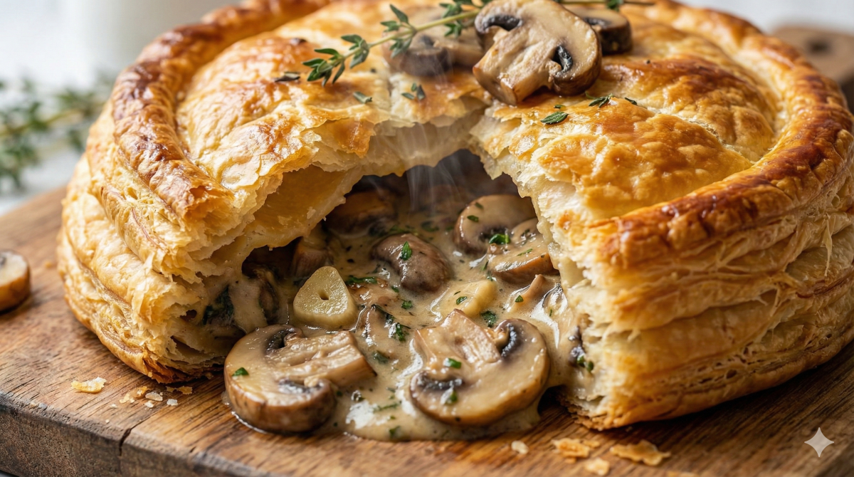 Le genre de tourte aux champignons de Paris qui met tout le monde d’accord à table