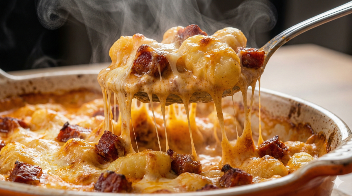 Le gratin de gnocchis au chorizo qui met tout le monde d’accord