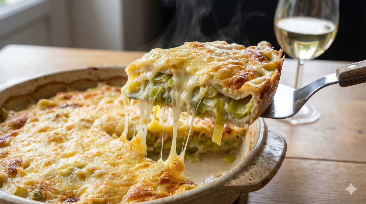 Le gratin de poireaux à l’emmental qui met tout le monde d’accord dès la première bouchée