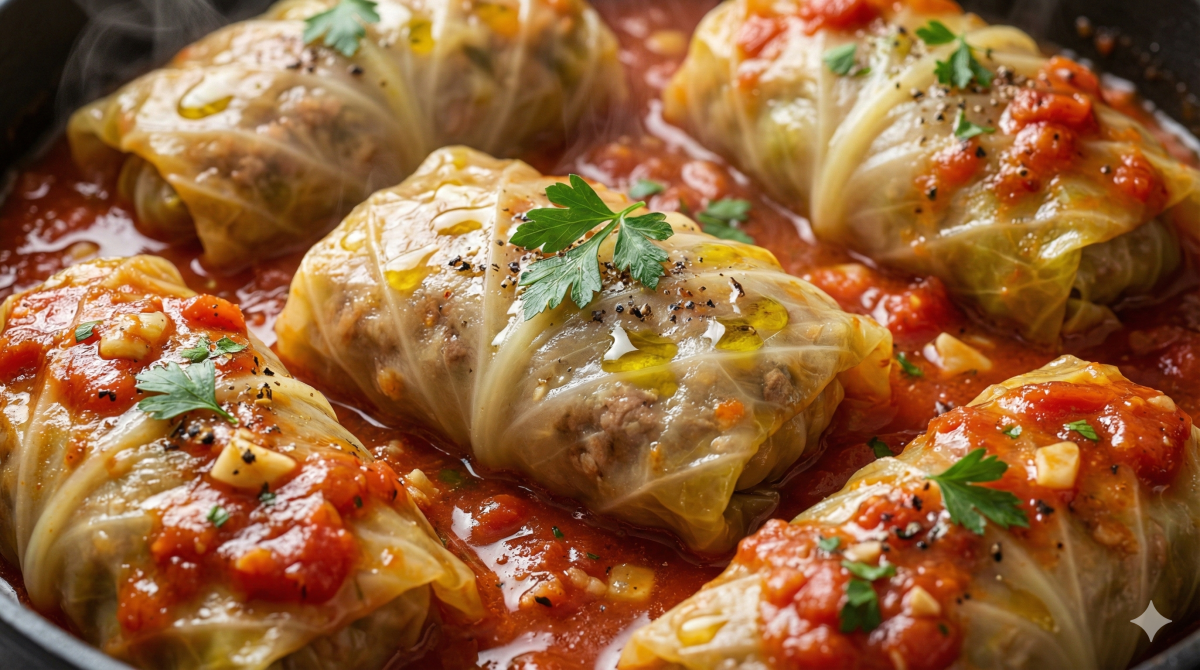 Les choux farcis à la sauce tomate maison qu’on vous réclamera sans cesse