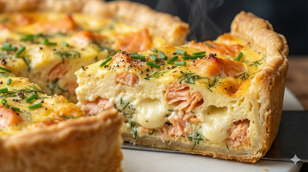 Quand le saumon rencontre le Boursin dans une quiche crémeuse… le résultat est totalement irrésistible