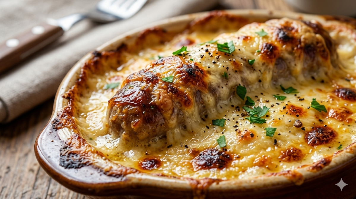 Andouillette au fromage gratinée à la crème : la recette rustique qui sent bon le terroir