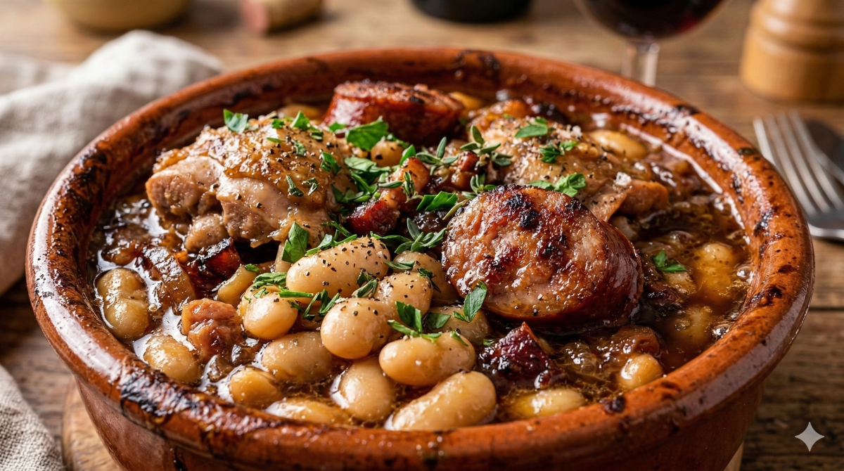 Cassoulet mijoté au poulet et à la saucisse façon grand-mère : le secret d’un plat fondant et parfumé