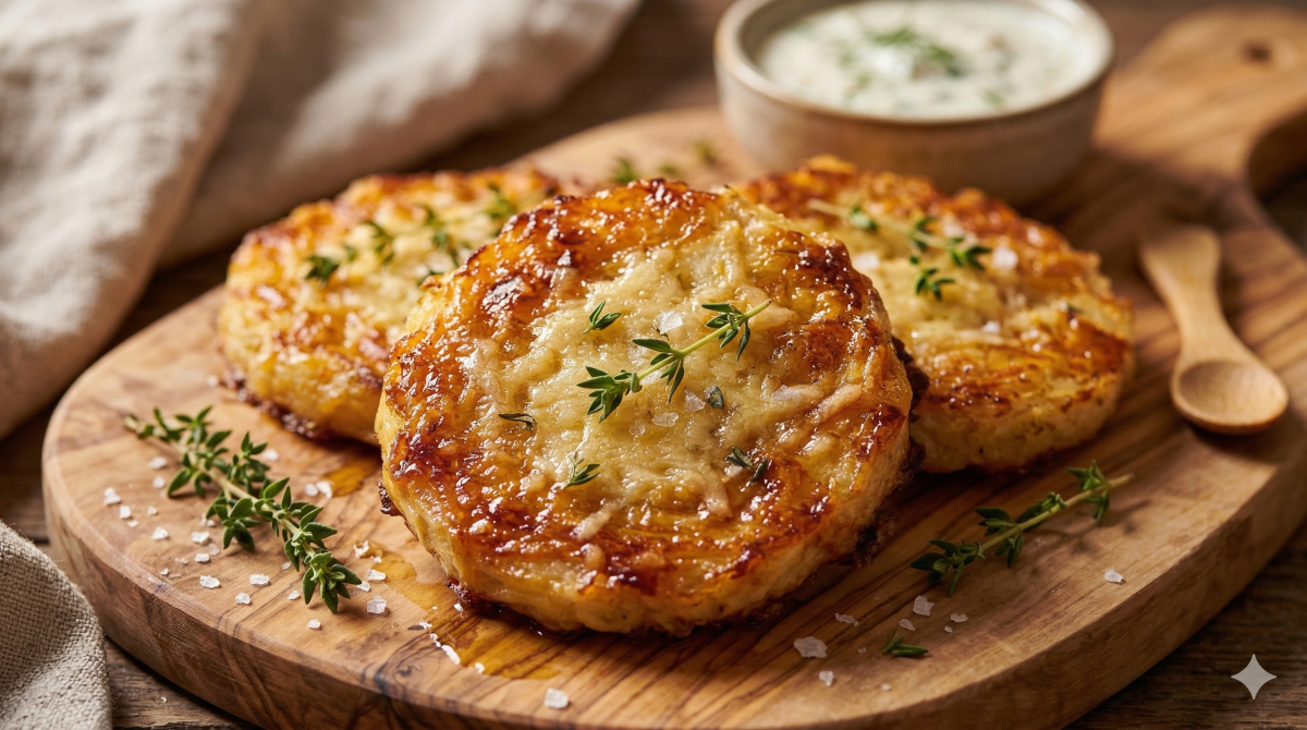 Ces galettes de céleri-rave dorées sont croustillantes dehors et fondantes dedans