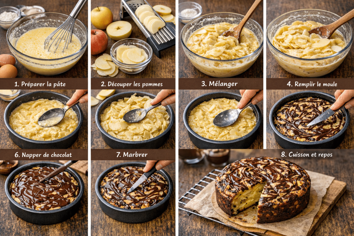 Découvrez le clafoutis pommes et chocolat, une recette facile et moelleuse. Un dessert fruité et gourmand parfait pour le goûter ou le dessert.