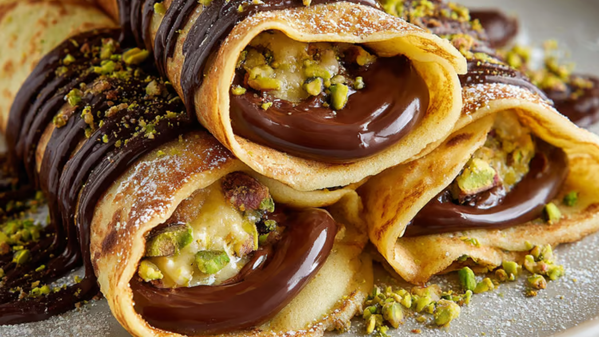Crêpes Dubaï chocolat pistache : la recette ultra gourmande inspirée du célèbre dessert tendance