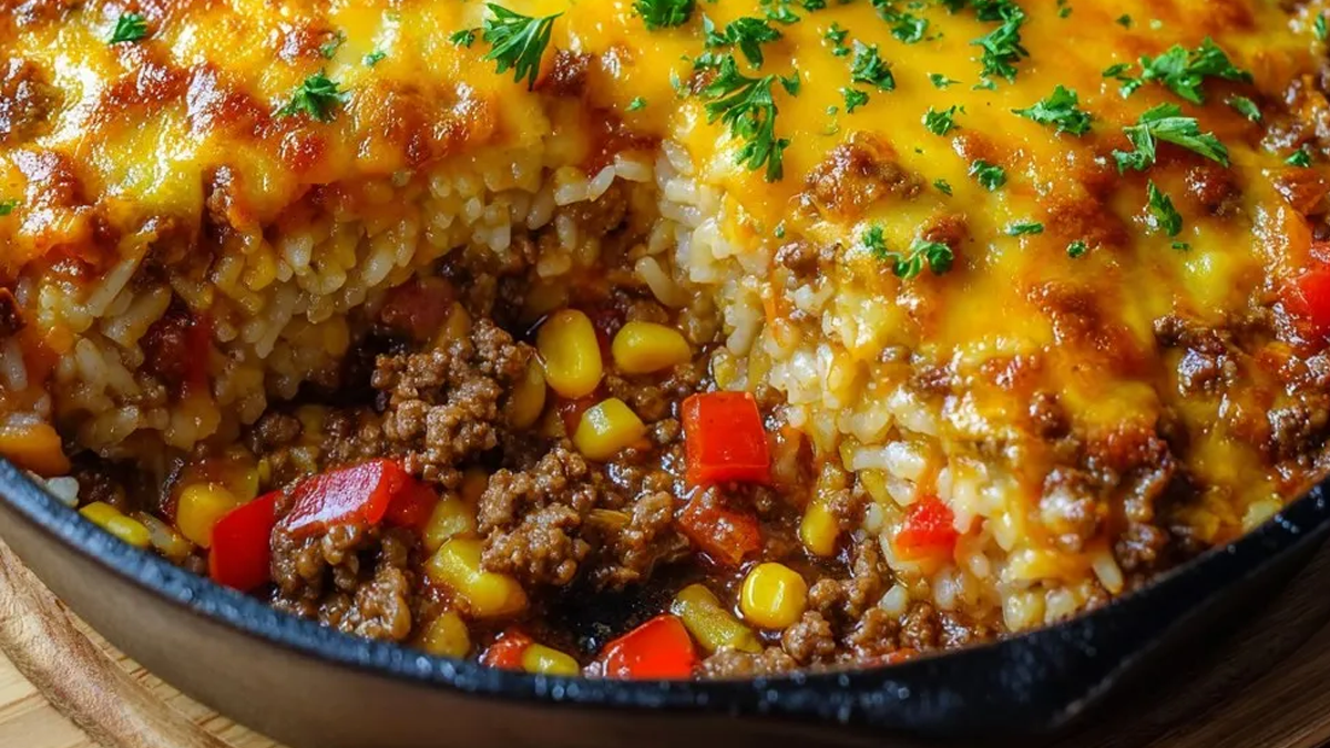 Gratin mexicain au bœuf et au riz : une recette épicée et généreuse au four