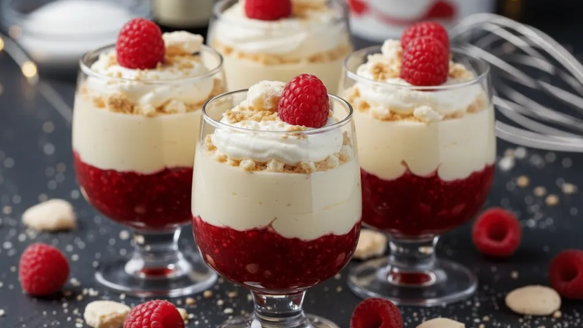 Verrines framboise, mascarpone et meringue : un dessert frais et délicatement gourmand
