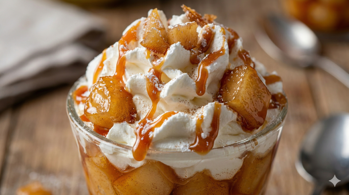 Verrines pommes caramel beurre salé et chantilly : l’accord sucré-salé qui fait l’unanimité